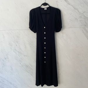 Wilfred button up puff sleeve dress